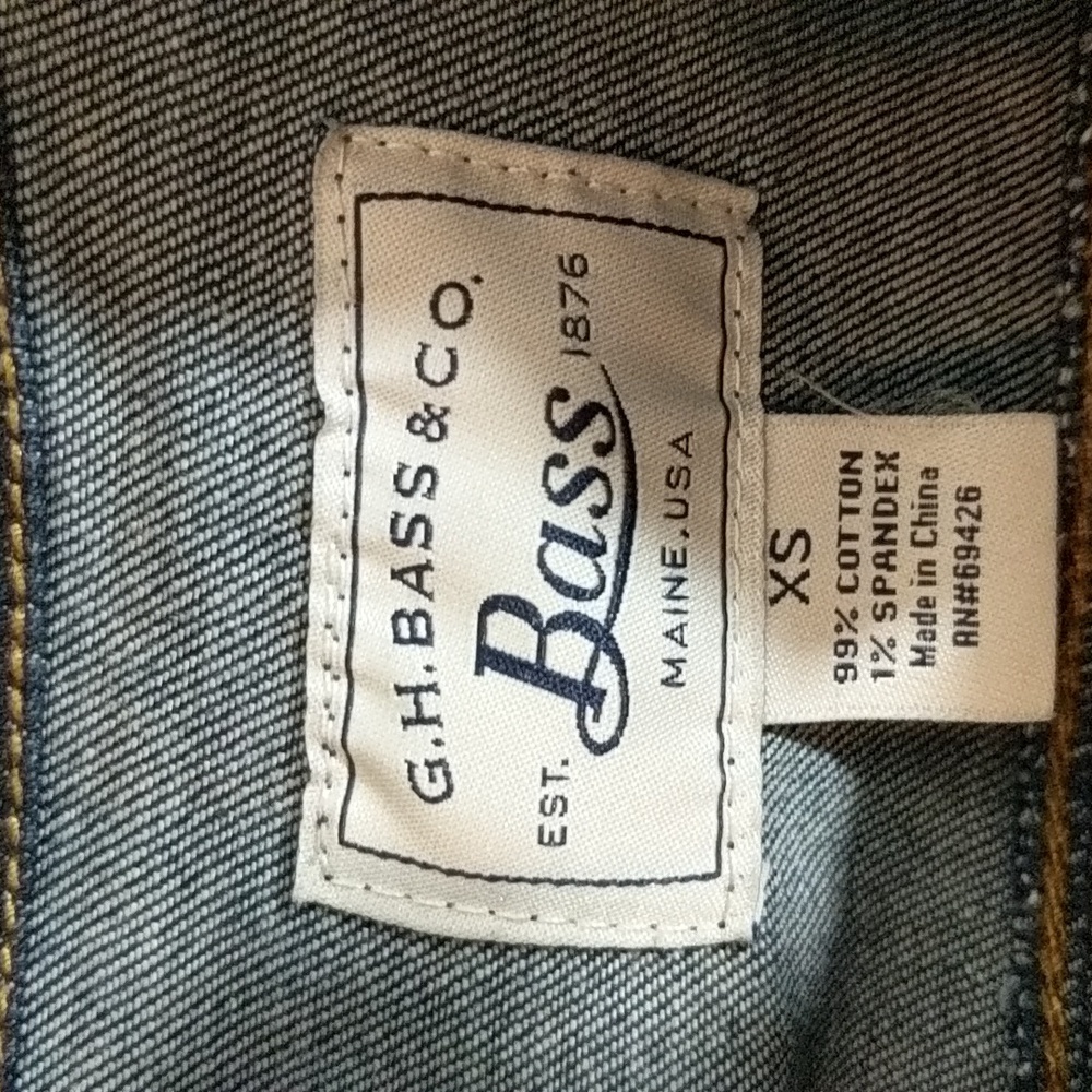 G.H. Bass Denim Jean Trucker Style Jacket sz XS - Picture 5 of 5